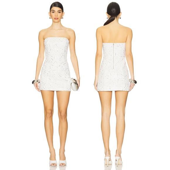 Lovers & Friends Berner Sequin Mini Dress Strapless Party Cocktail Bride Hoco XS